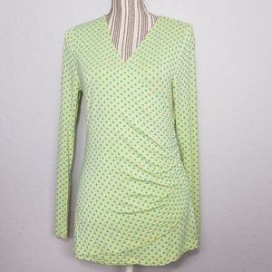Soft Surroundings Small Polka Dot Wrap Top
